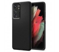 Spigen Liquid Air Back Cover Σιλικόνης Μαύρο για Samsung Galaxy S21 Ultra 5G