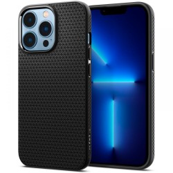 Spigen Liquid Air Back Cover Σιλικόνης Μαύρο για  iPhone 13 Pro Max