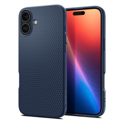 Spigen Liquid Air Back Cover Σιλικόνης Ανθεκτικό Navy Μπλε για iPhone 16, ACS08195