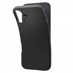 Spigen Liquid Air Back Cover Σιλικόνης Ανθεκτικό Matte Μαύρο για iPhone 16 Plus, ACS08066