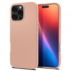 Spigen Liquid Air Back Cover Σιλικόνης Ανθεκτικό Rose Titanium για iPhone 16 Pro Max, ACS08687