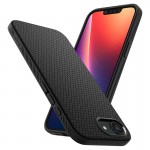 Spigen Liquid Air Back Cover Σιλικόνης Ανθεκτικό Matte Μαύρο για iPhone 16E, ACS08161
