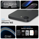 Spigen Liquid Air MagSafe Back Cover Σιλικόνης Ανθεκτικό Matte Μαύρο για iPhone 16E/17E, ACS09151