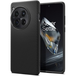 Spigen Liquid Air Back Cover Σιλικόνης Ανθεκτικό Matte Μαύρο για OnePlus 12, ACS07375