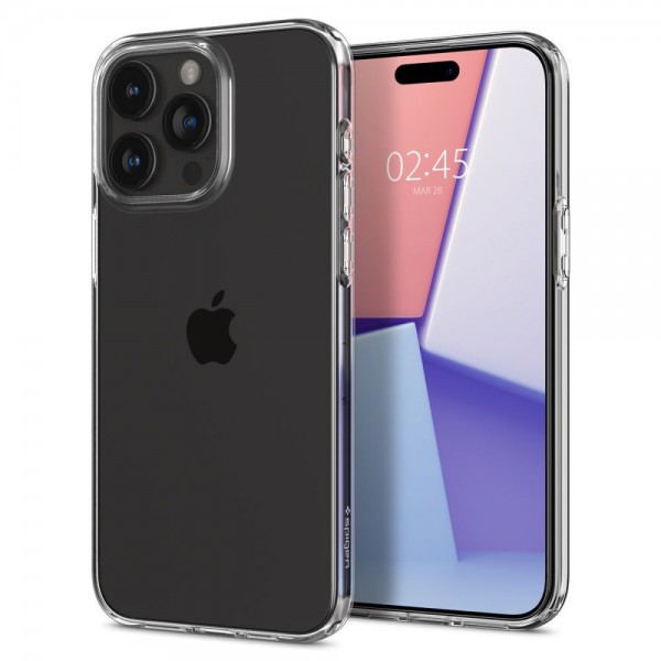 Spigen Liquid Crystal Back Cover Σιλικόνης Ανθεκτική Διάφανο για το iPhone 15 Pro