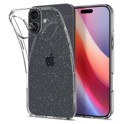 Spigen Liquid Crystal Glitter Back Cover Σιλικόνης, Διάφανο για iPhone 16 ACS08192