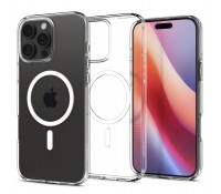 Spigen Liquid Crystal MagSafe Back Cover Σιλικόνης, Διάφανο / Λευκό για iPhone 16 Pro