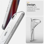 Spigen Liquid Crystal MagSafe Θήκη - Back Cover - Σιλικόνης Διαφανή - Άσπρη για το Apple iPhone 16e/17e, ACS09150