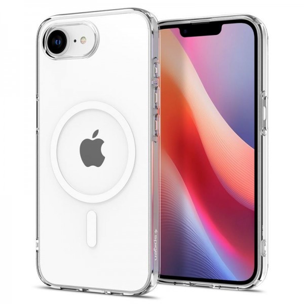 Spigen Liquid Crystal MagSafe Θήκη - Back Cover - Σιλικόνης Διαφανή - Άσπρη για το Apple iPhone 16e/17e, ACS09150