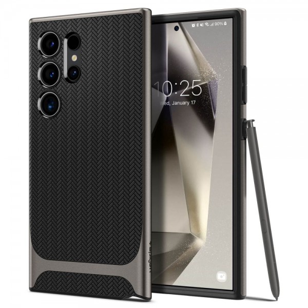 Spigen Neo Hybrid Back Cover Gunmetal για Samsung Galaxy S24 Ultra, ACS07305