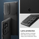 Spigen Optik Armor Back Cover Πλαστικό Ανθεκτική Μαύρο Samsung Galaxy S23 Ultra