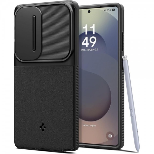 Spigen Optik Armor Back Cover Ανθεκτικό Μαύρο για Samsung Galaxy S25 Ultra, ACS08969