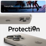 Spigen Optik.Tr Ez Fit 2τμχ Προστασία Κάμερας Tempered Glass Natural Titanium  για το iPhone 14 PRO / PRO MAX / 15 PRO / PRO MAX / 16 PRO / PRO MAX 