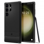 Spigen Rugged Armor Back Cover Σιλικόνης Ανθεκτική Matte Black για το Samsung Galaxy S23 Ultra