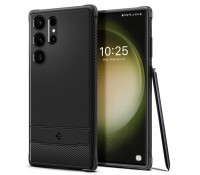 Spigen Rugged Armor Back Cover Σιλικόνης Ανθεκτική Matte Black για το Samsung Galaxy S23 Ultra