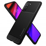 SPIGEN RUGGED ARMOR BACK COVER ΣΙΛΙΚΟΝΗΣ ΑΝΘΕΚΤΙΚΗ MATTE BLACK ΓΙΑ SAMSUNG GALAXY S21 5G