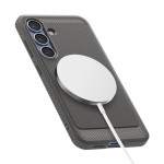 Spigen Rugged Armor Magsafe Back Cover Σιλικόνης Ανθεκτική Marble Grey για το Samsung Galaxy S25
