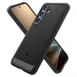 Spigen Rugged Armor Magsafe Back Cover Σιλικόνης Ανθεκτική Μαύρο για το Samsung Galaxy S25 Plus, ACS08977