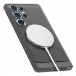 Spigen Rugged Armor Magsafe Back Cover Σιλικόνης Ανθεκτική Marble Grey για το Samsung Galaxy S25 Ultra, ACS08952