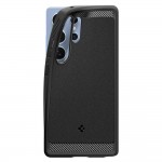 Spigen Rugged Armor Magsafe Back Cover Σιλικόνης Ανθεκτική Μαύρο για το Samsung Galaxy S25 Ultra, ACS08951