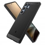 Spigen Rugged Armor Magsafe Back Cover Σιλικόνης Ανθεκτική Μαύρο για το Samsung Galaxy S25 Ultra, ACS08951