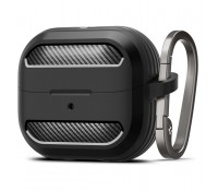 Spigen Rugged Armor Θήκη Σιλικόνης σε Μαύρο χρώμα για Samsung Galaxy Buds 3 / 3 FE / 3 Pro, ACS08330