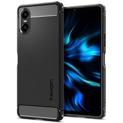 Spigen Rugged Armor Back Cover Σιλικόνης Ανθεκτική Μαύρο για Sony Xperia 10 VI, ACS08298