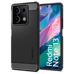 Spigen Rugged Armor Back Cover Σιλικόνης Ανθεκτικό Μαύρο για Xiaomi Redmi Note 13 5G, ACS07665