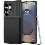 Spigen Θήκη Slim Armor CS Ανθεκτική με Υποδοχή για Κάρτες για το Samsung Galaxy S25 Ultra, Μαύρη ACS08967