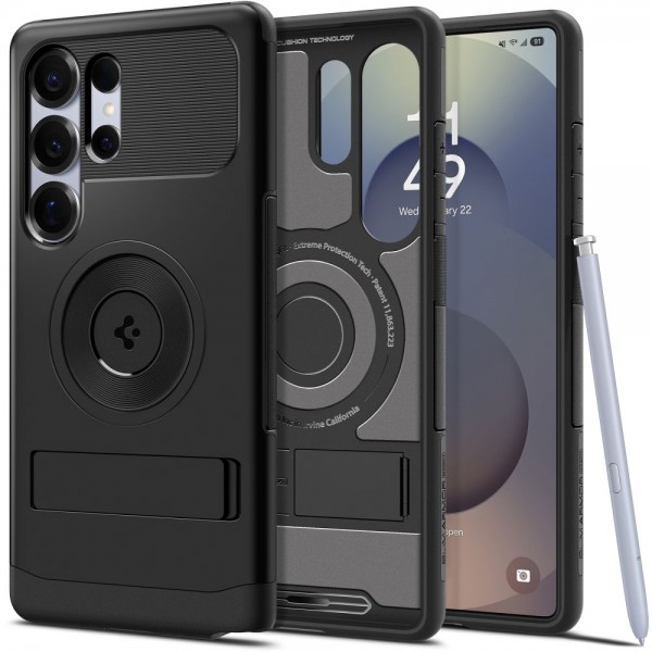 Spigen Slim Armor MagSafe Back Cover Πλαστικό / Σιλικόνης Μαύρο για Samsung Galaxy S25 Ultra, ACS08909