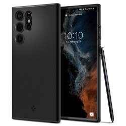 Spigen Spigen Thin Fit Back Cover Black για Samsung Galaxy S22 Ultra 5G, ACS03911