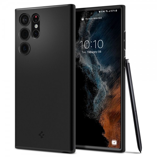 Spigen Spigen Thin Fit Back Cover Black για Samsung Galaxy S22 Ultra 5G, ACS03911