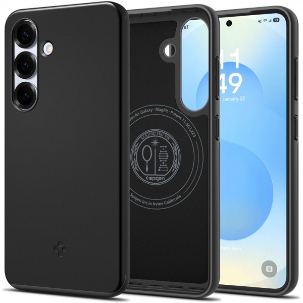 Spigen Thin Fit  MagSafe Back Cover Πλαστικό Μαύρο για  το Samsung Galaxy S25, ACS08993