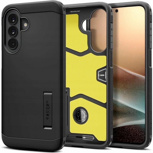 Spigen Tough Armor Back Cover Πλαστικό / Σιλικόνης Μαύρο για Samsung Galaxy A57 Spigen Tough Armor Back Cover Πλαστικό / Σιλικόνης Μαύρο για Samsung Galaxy A57