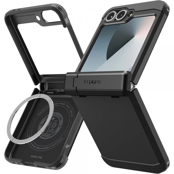 Spigen Tough Armor Pro Mag MagSafe Θήκη για Samsung Galaxy Z Flip 6 / 7 FE Μαύρο