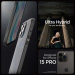Spigen Ultra Hybrid Back Cover Σιλικόνης / Πλαστικό Frost Black για το iPhone 15 Pro, ACS06709