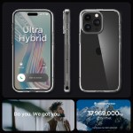 Spigen Ultra Hybrid Back Cover Σιλικόνης / Πλαστικό Crystal Clear - Διάφανο για το iPhone 15 Pro Max