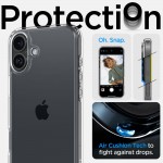 Spigen Ultra Hybrid Back Cover Σιλικόνης / Πλαστικό, Διάφανο για iPhone 16, ACS08197 Spigen Ultra Hybrid Back Cover Σιλικόνης / Πλαστικό, Διάφανο για iPhone 16, ACS08197