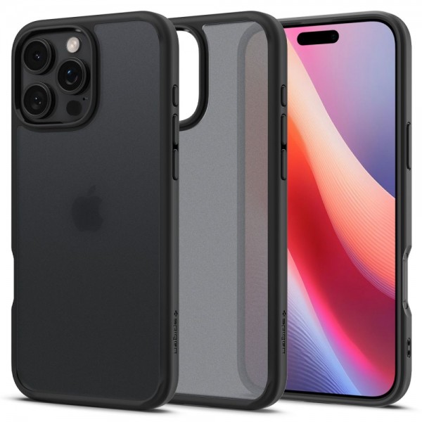 Spigen Ultra Hybrid Back Cover Σιλικόνης / Πλαστικό, Frost Natural Black για iPhone 16 Pro,  ACS08124