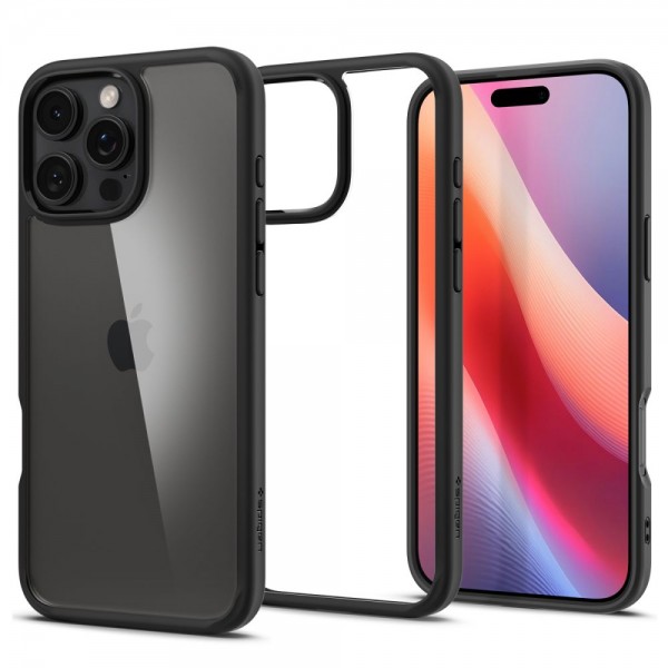 Spigen Ultra Hybrid Back Cover Σιλικόνης / Πλαστικό, Διάφανο / Matte Black για iPhone 16 Pro, ACS08125 Spigen Ultra Hybrid Back Cover Σιλικόνης / Πλαστικό, Διάφανο / Matte Black για iPhone 16 Pro, ACS08125