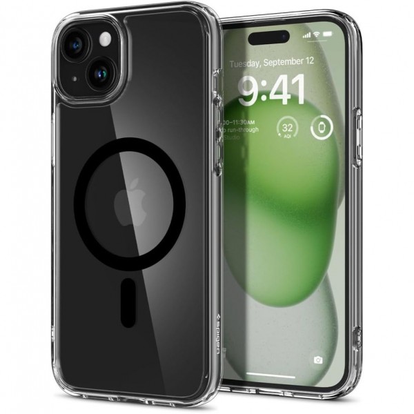 Spigen Ultra Hybrid MagFit Back Cover σε Μαύρο χρώμα για το iPhone 15, ACS06803
