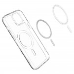Spigen Ultra Hybrid MagFit for MagsafeBack Cover Σιλικόνης / Πλαστικό Ανθεκτική Λευκό / Διαφανές για το iPhone 15, ACS06802