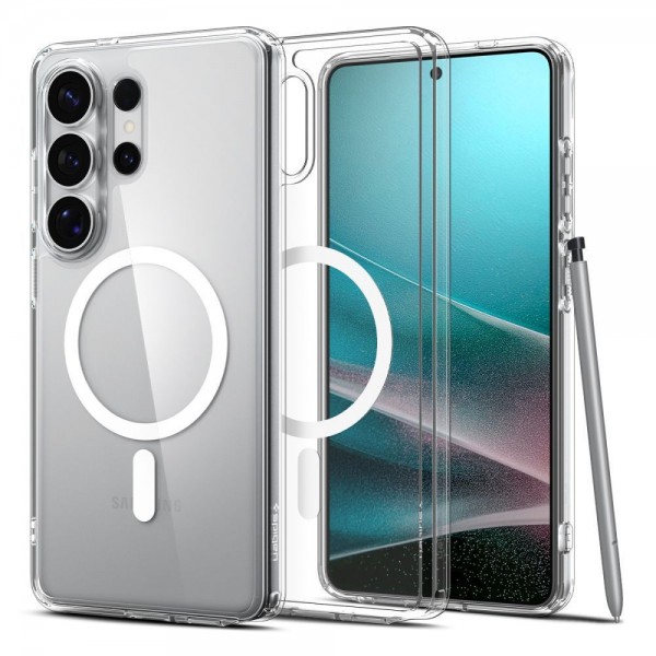 Spigen Ultra Hybrid Mag MagSafe Θήκη για Samsung Galaxy S26 Ultra (Διάφανη/Λευκή)