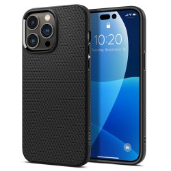 Spigen Liquid Air Back Cover Σιλικόνης Matte Black iPhone 14 Pro Max