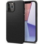 Spigen Liquid Air Back Cover Σιλικόνης Μαύρο για iPhone 12/12 Pro