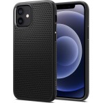 Spigen Liquid Air Back Cover Σιλικόνης Μαύρο για iPhone 12/12 Pro