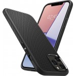 Spigen Liquid Air Back Cover Σιλικόνης Μαύρο για iPhone 12/12 Pro