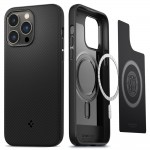 Spigen Mag Armor Back Cover Σιλικόνης Ανθεκτική Matte Black για iPhone 14 Pro