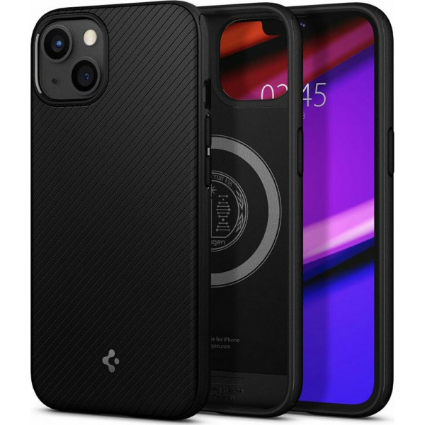 Spigen Mag Armor MAGSAFE Back Cover Σιλικόνης Ανθεκτική IPHONE 13 MATTE Μαύρο