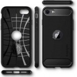 Spigen Rugged Armor Back Cover Σιλικόνης Μαύρο 2020/ 2022/8/7